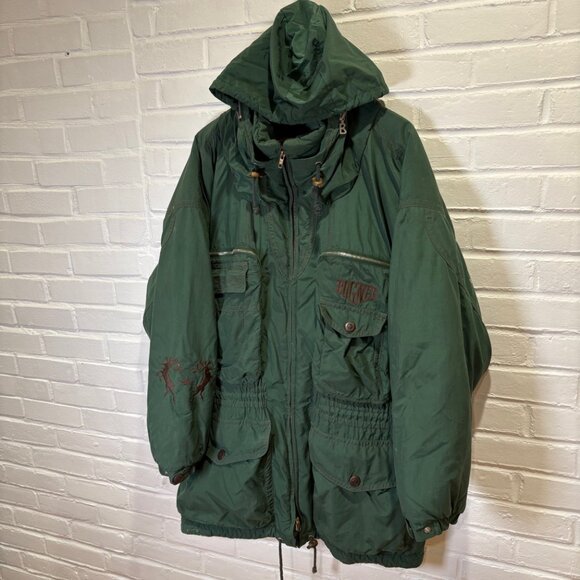 Vintage 90s Bogner Expedition Ski Snowboard Jacket Green Embroidered Men's 42 - Picture 2 of 15